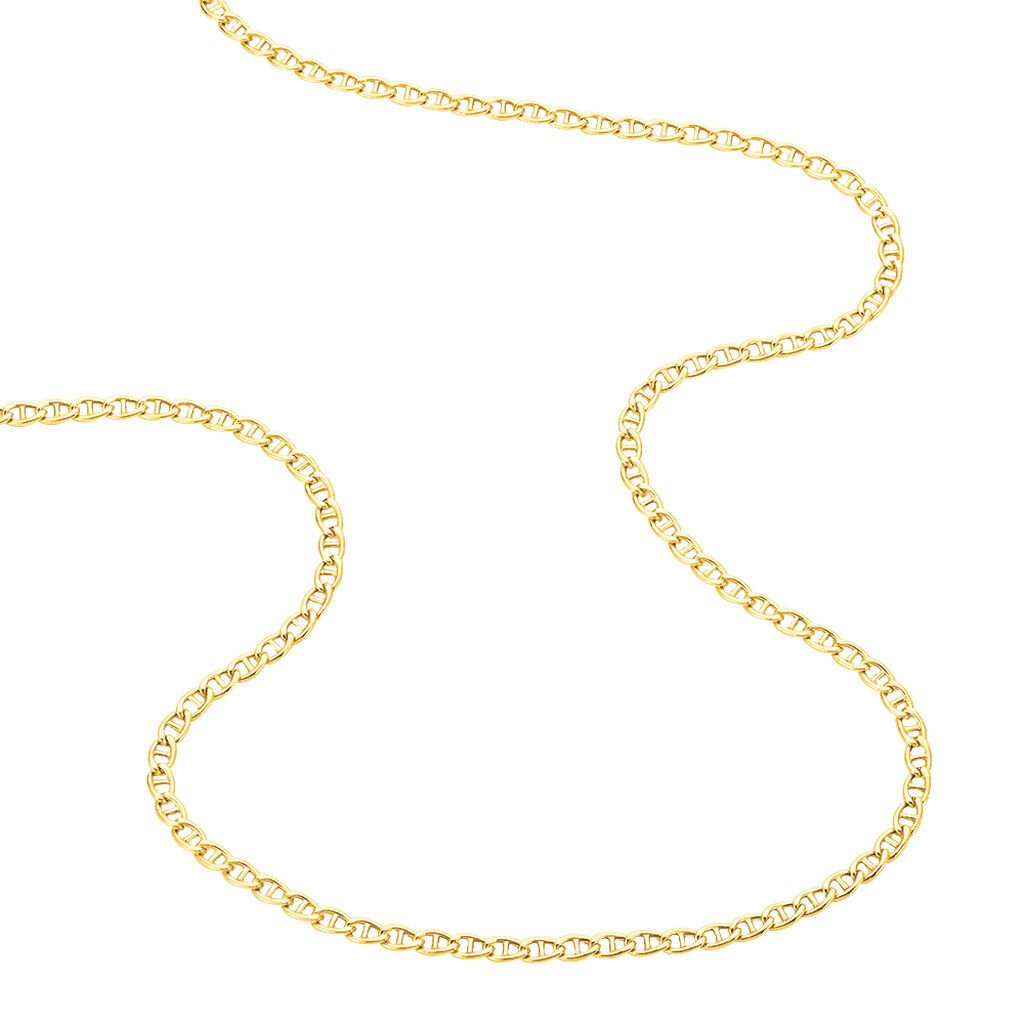 Chaîne Rhalidaae Maille Marine Plate Or Jaune