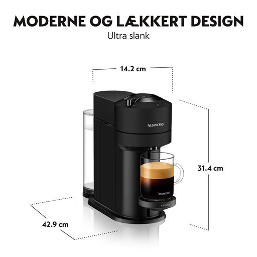 Nespresso Vertuo Next Kaffemaskine, Mat Sort