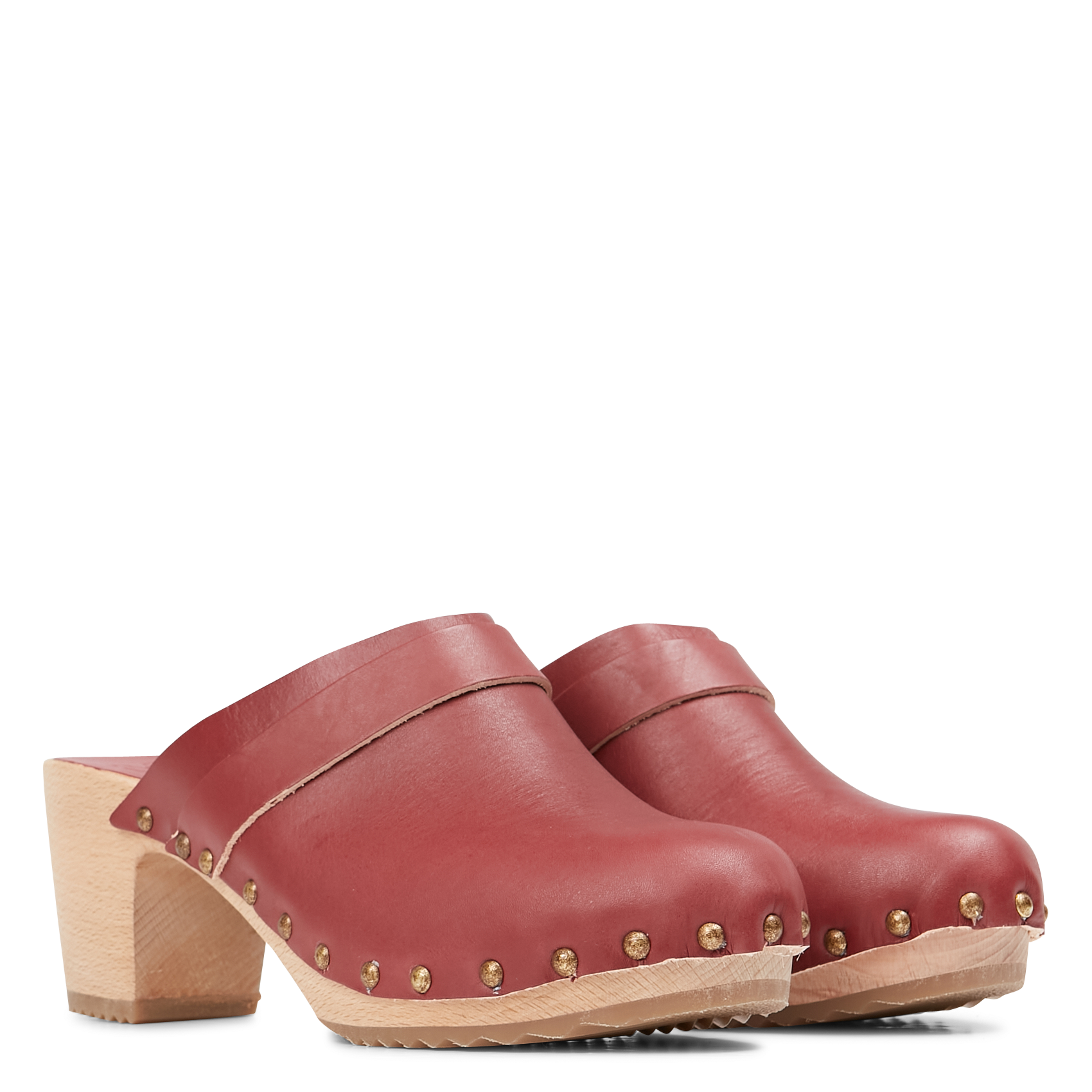 CLEMENCE - Sabots en cuir | Rouge