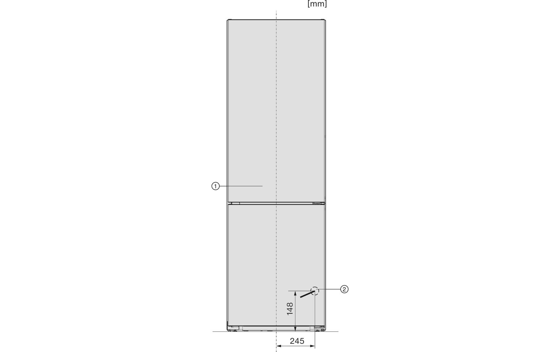 Kühl-Gefrierkombination KFN 4395 CD Rechts<br>Kombigerät mit Kühlschrank und Gefrierschrank