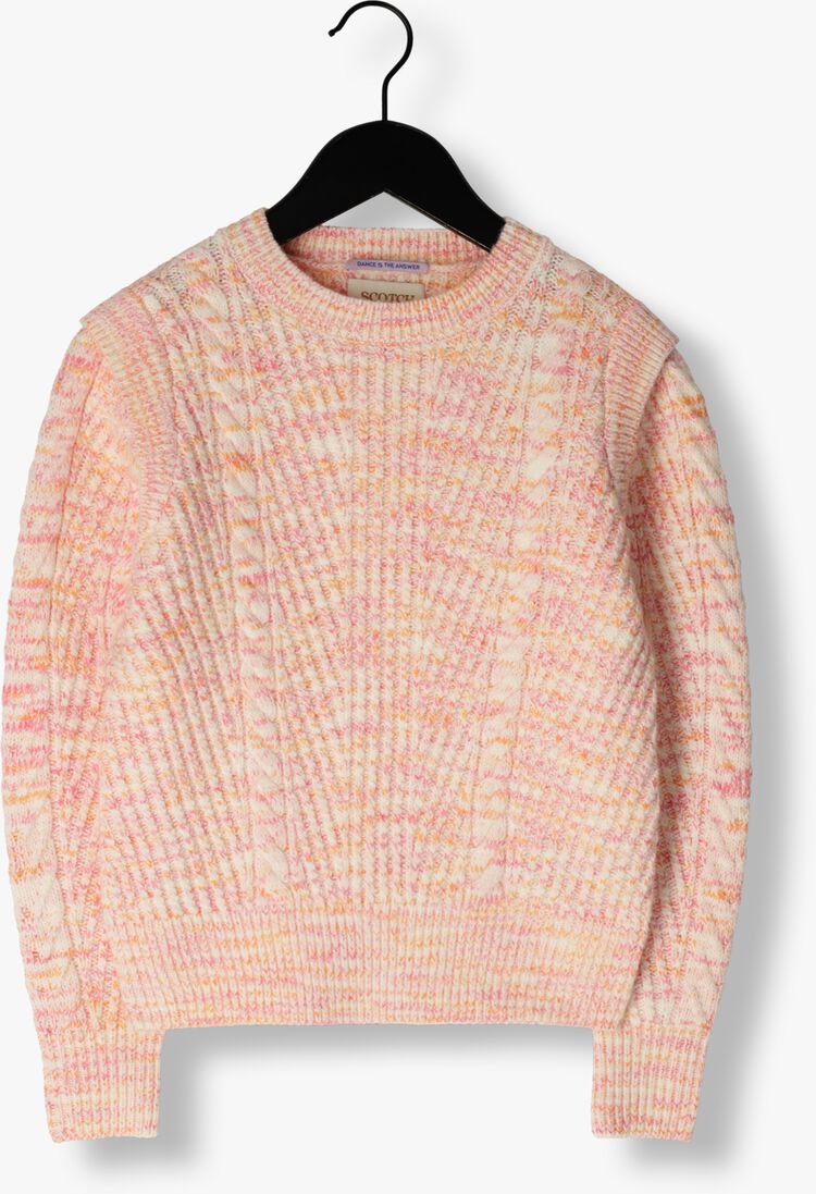 SCOTCH & SODA roze scotch & soda trui shoulder detail pullover
