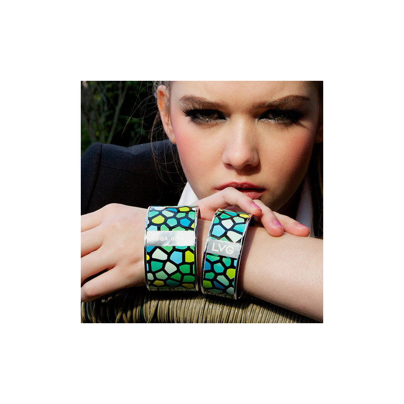 Legend Vogue - Bracelet Bangle Or Jaune Exotic Romance England Noir Rouge Blanc