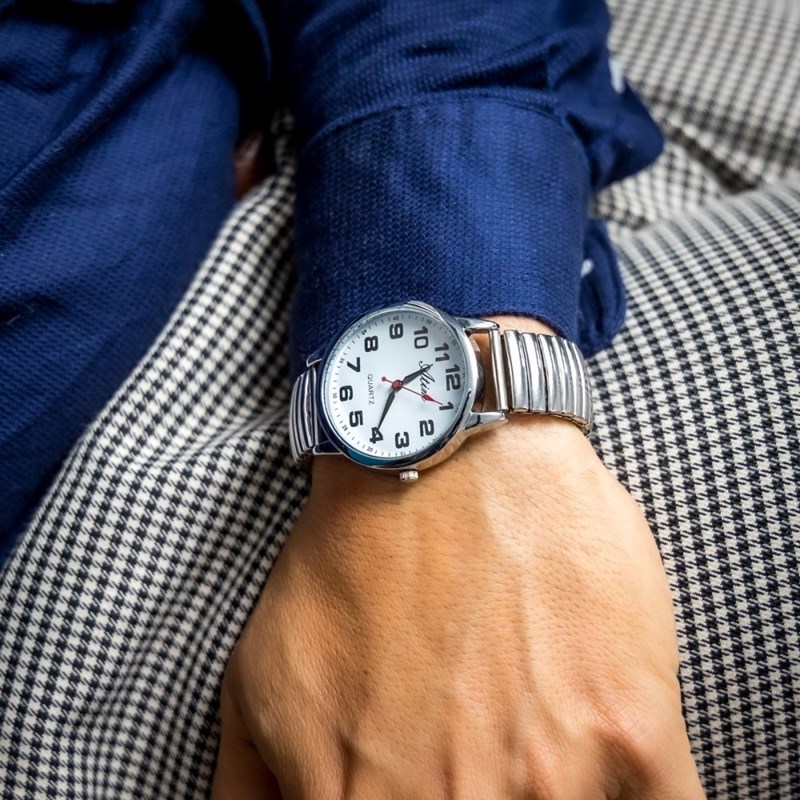 Montre Homme ATIM bracelet Acier Argenté
