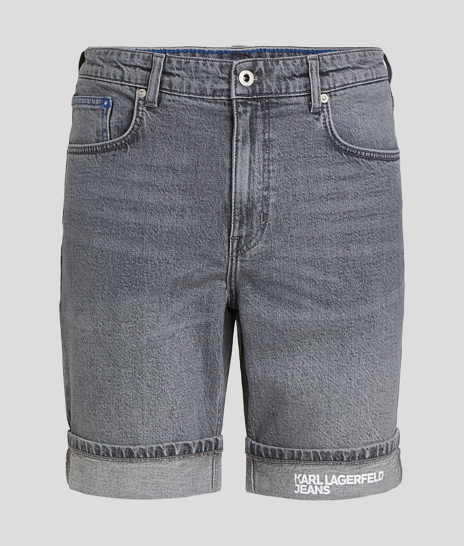 SHORT SLIM - Gris clair délavé