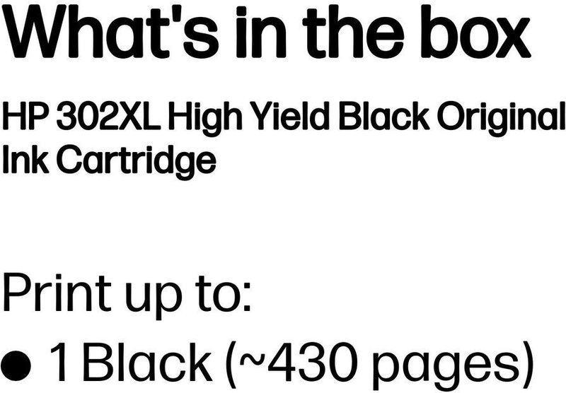 HP 302XL Inktcartridge Zwart Hoge Capaciteit