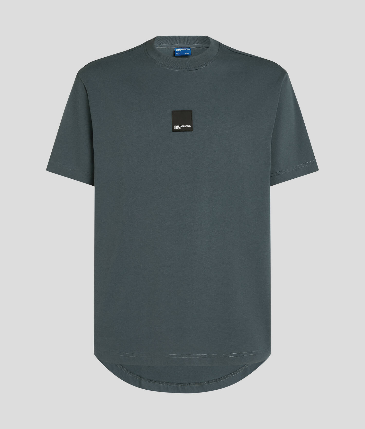 T-SHIRT KLJ À OURLET INCURVÉ - Ardoise foncée