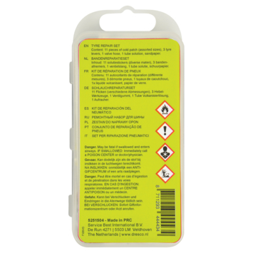 Dresco fiets bandenreparatieset 17-delig