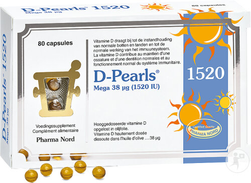 Pharma Nord D-Pearls 1520 Immunité + Os & Dents 80 Capsules