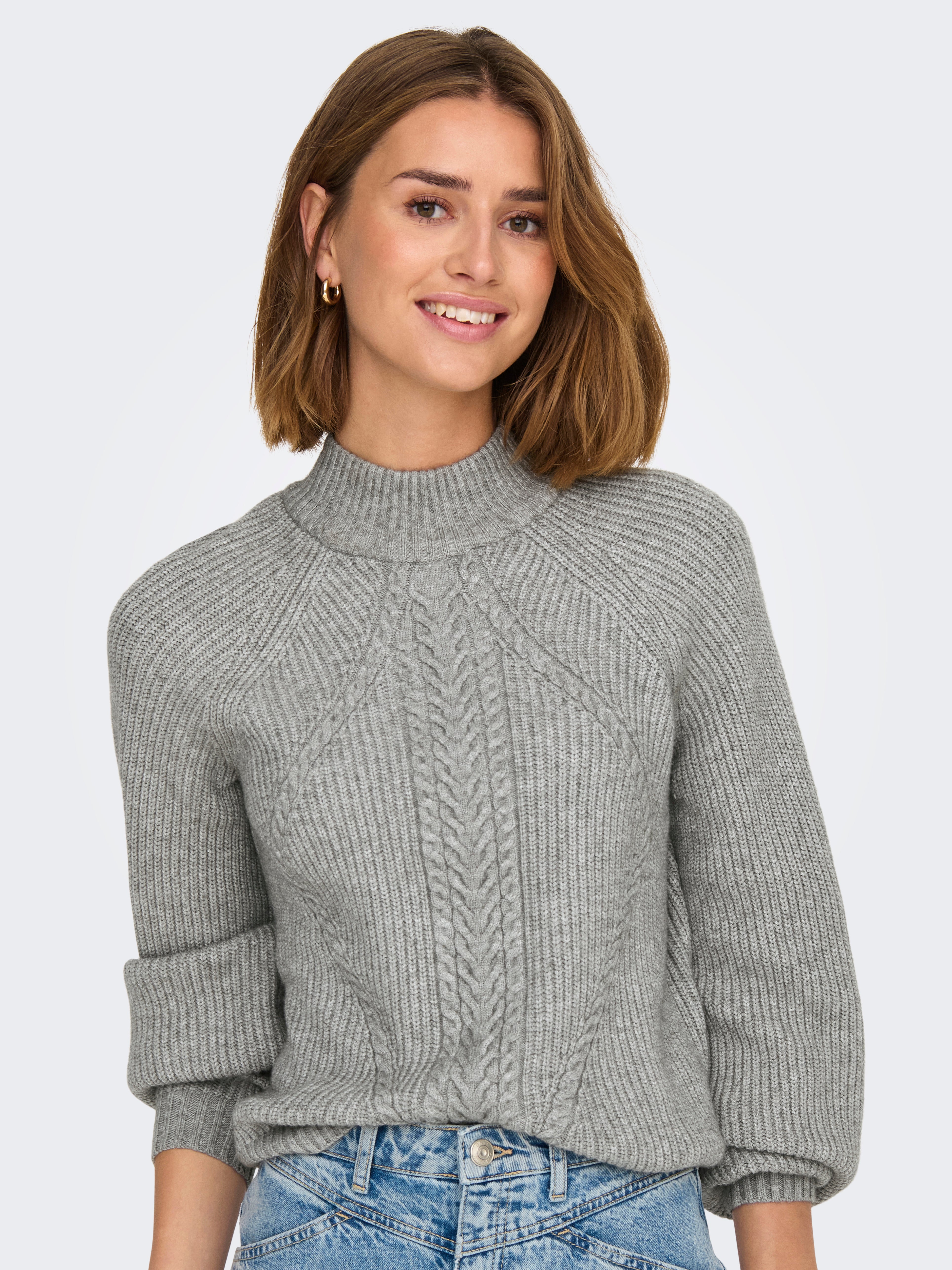 ONLKATIA Strickpullover Medium Grey Melange