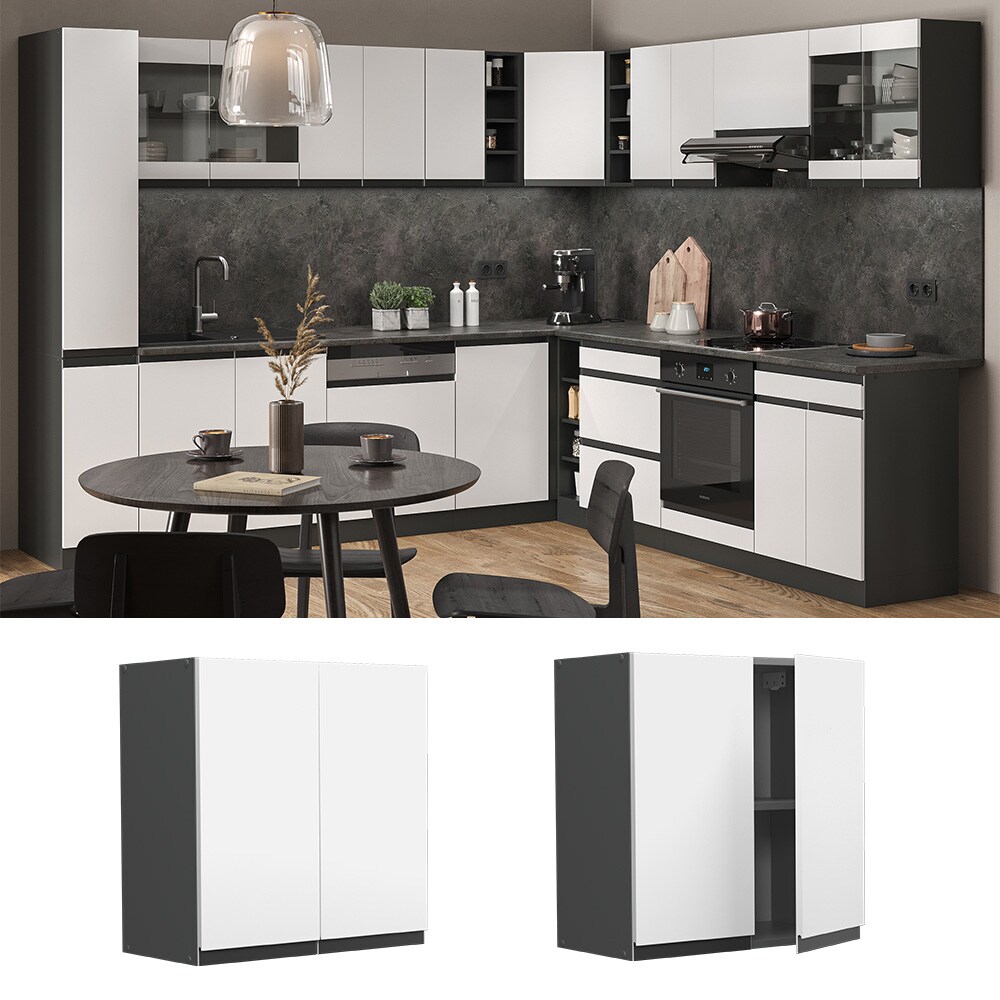 Vicco Hängeschrank Küchenschrank Küchenmöbel R-Line J-Shape Anthrazit Weiß 60 cm modern