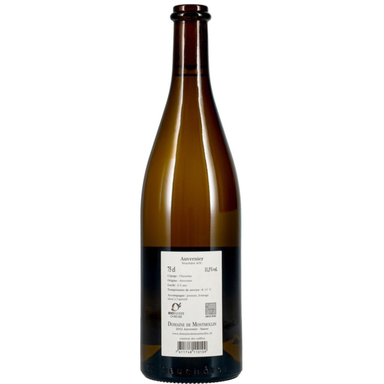 Neuchâtel AOC Chasselas Auvernier Domaine de Montmollin -75cl