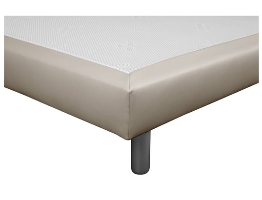 CONCEPT1 - Lit déco Cannes 140x190cm blanc cassé