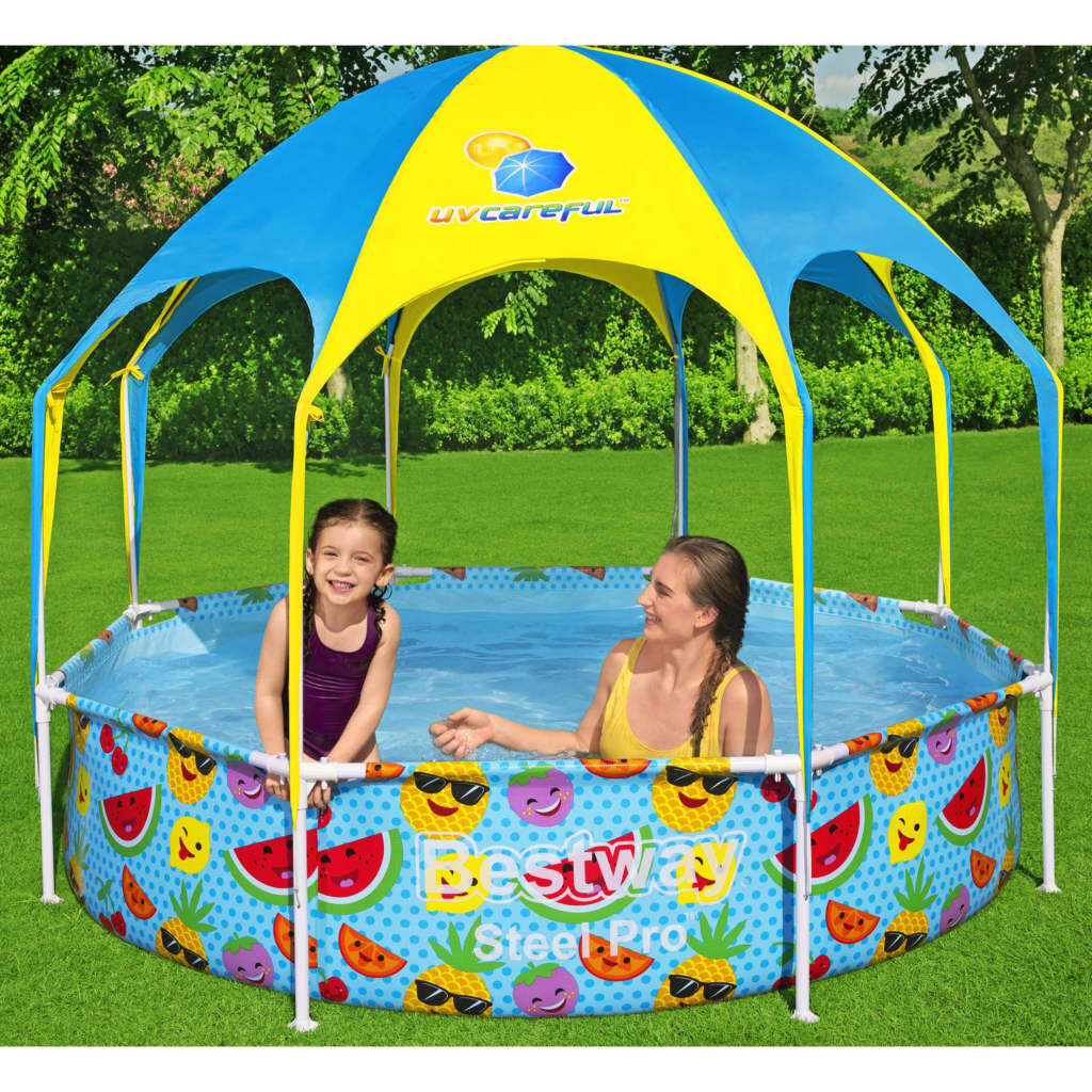 Bestway Steel Pro UV-veilig bovengronds kinderzwembad, 244x51 cm