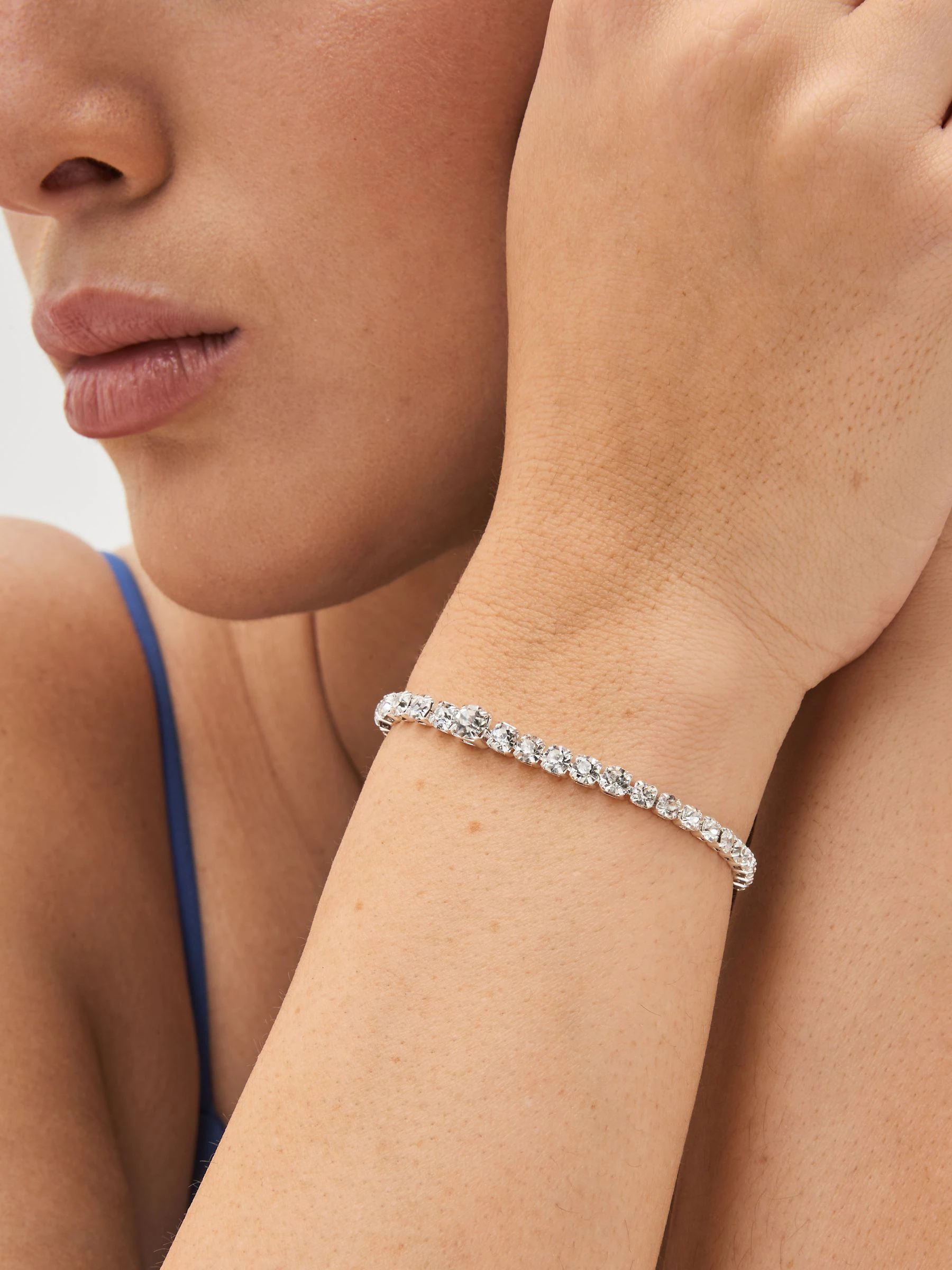 Zilverkleurig - Glinsterende armband met maatverloop