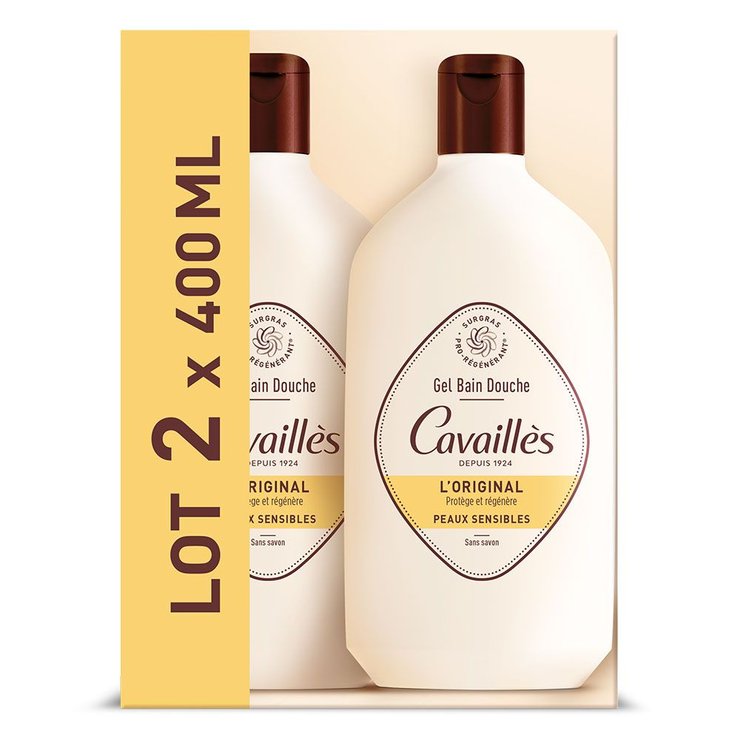 Gel Bain et Douche L'Original 2x400ml 800ml Peaux sensibles roge-cavailles