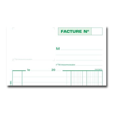 Exacompta - Manifold Carnet de factures - 50 dupli - A5