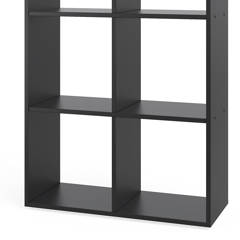 VICCO Raumteiler - 6 Fächer Regal Bücherregal Standregal Hochregal Schwarz
