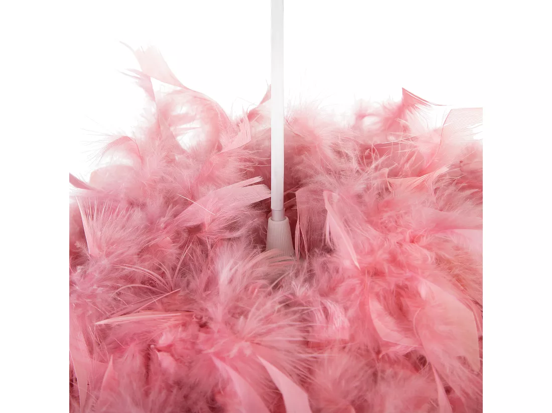 Lampe suspension DRAVA Plumes Rose
