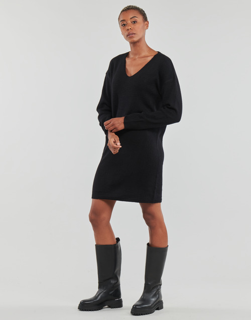 Pieces - PCJULIANA LS V-NECK KNIT DRESS NOOS BC - Noir