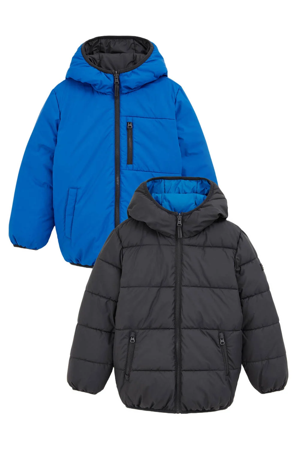 WE Fashion Blue Ridge reversible jas blauw