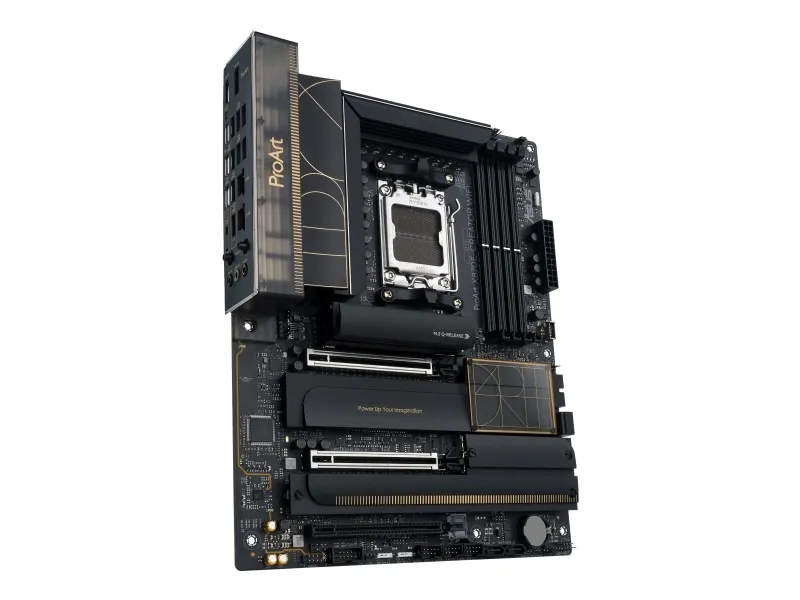 ASUS ProArt X870E-CREATOR WIFI - Bundkort - ATX - Socket AM5 - AMD X870E Chipset - USB4, USB-C 3.2 Gen 2x2, USB 3.2 Gen 2, USB 3.2 Gen 1 - Wi-Fi 7, 2.5 Gigabit LAN, 10 Gigabit LAN, Bluetooth - onboard grafik (CPU påkrævet) - HD Audio (8-kanaler)