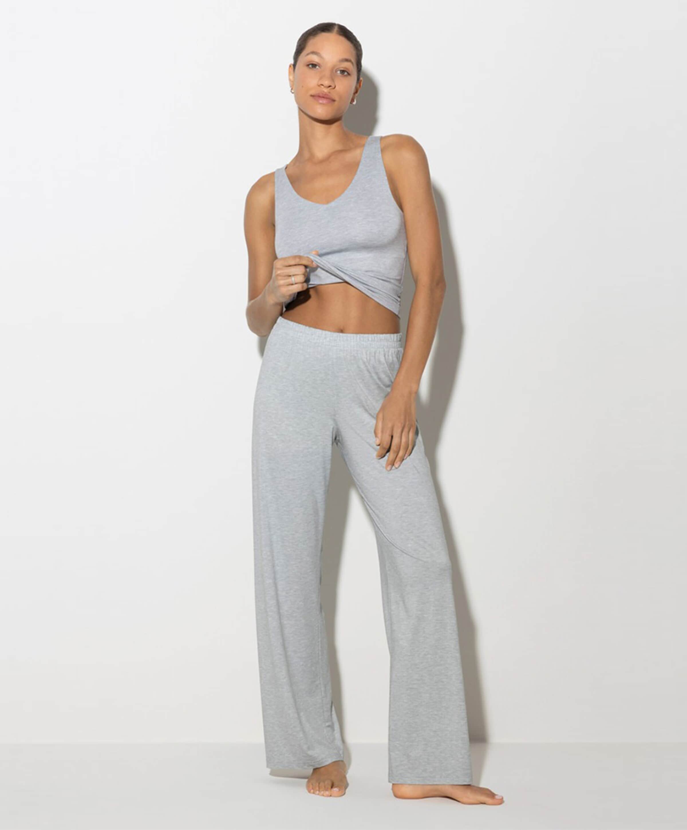 Mey Dames pyjamabroek grijs