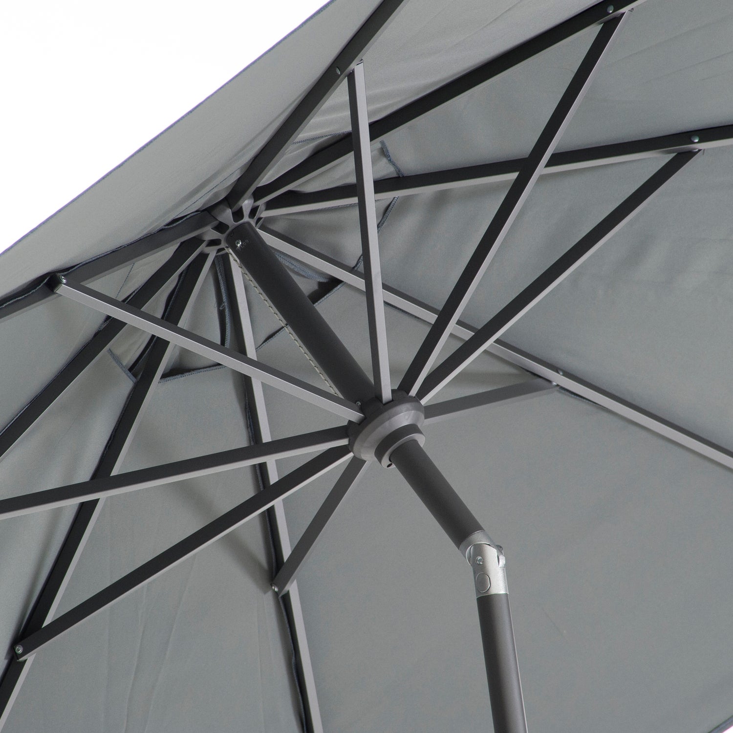 Intratuin parasol Trinidad grijs 80+UV D 250 cm