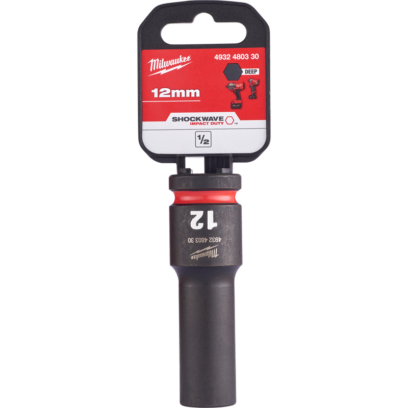 Milwaukee slagdop Shockwave 1/2 lang 12mm
