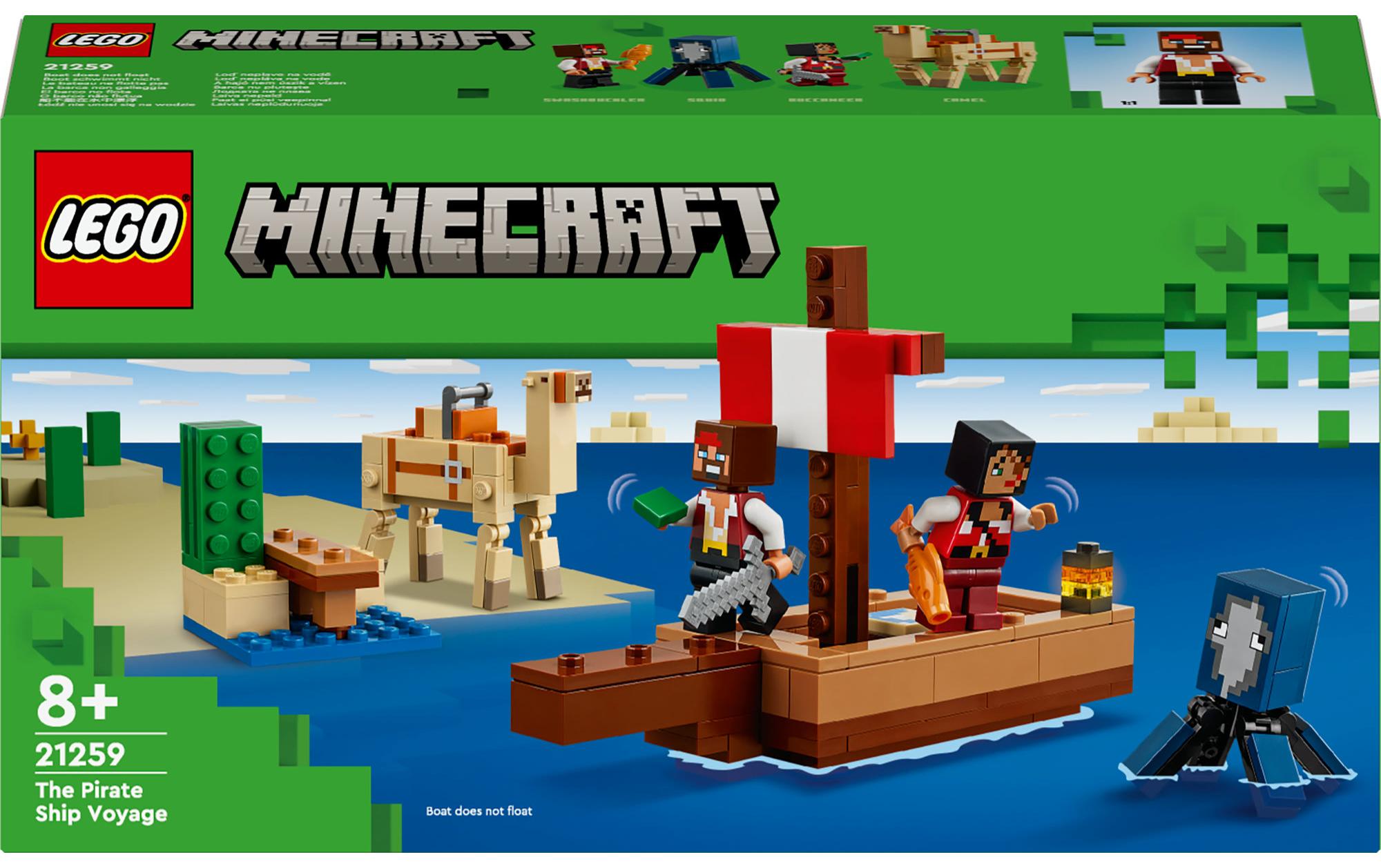 Minecraft Die Piratenschiffreise 21259Bau- und Spielset zum beliebten Videospiel