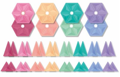 Connetix Magnetiske Byggeklosser Pastel Geometry Pack 40 Deler