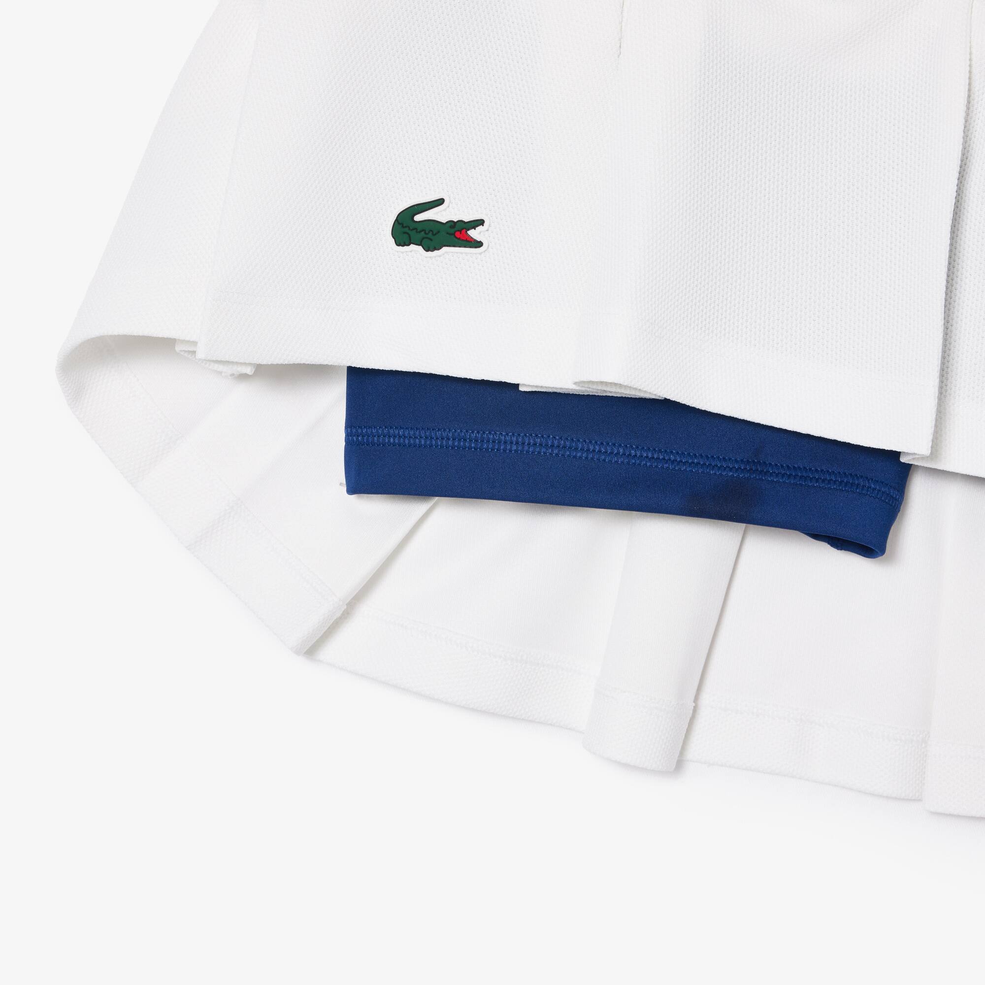 Jupe sport avec shorty intégré en piqué Robes & Jupes - Blanc - Lacoste - Femme