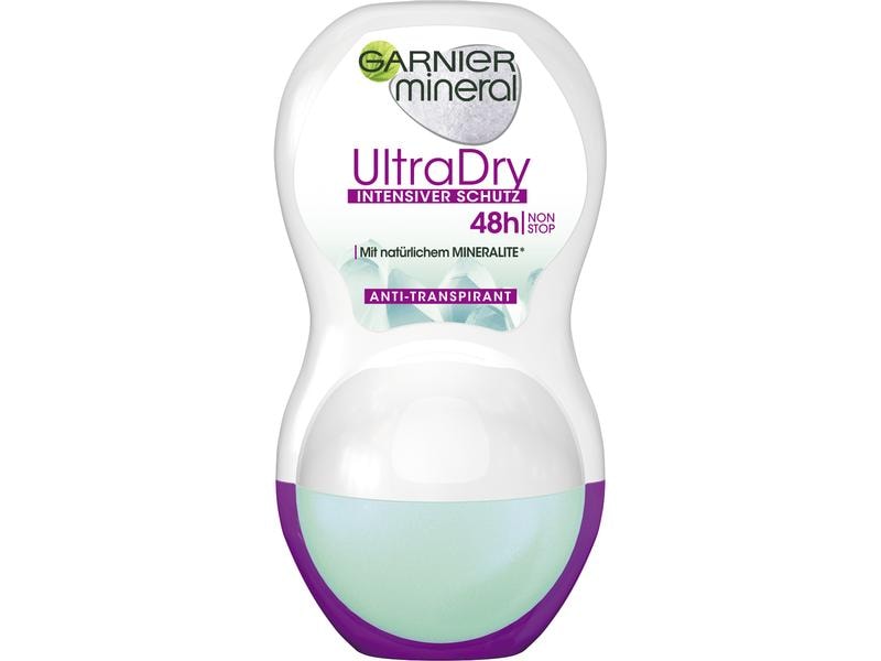 Garnier Deo Roll-on Mineral Ultradry 50 ml Deo mit natürlicher Formel sorgt für einen starken Trockeneffekt