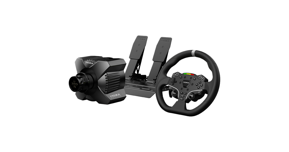 MOZAR3 + ES + SR-P Lite bundel voor pc  (Zwart, Basis, stuur en pedalen)