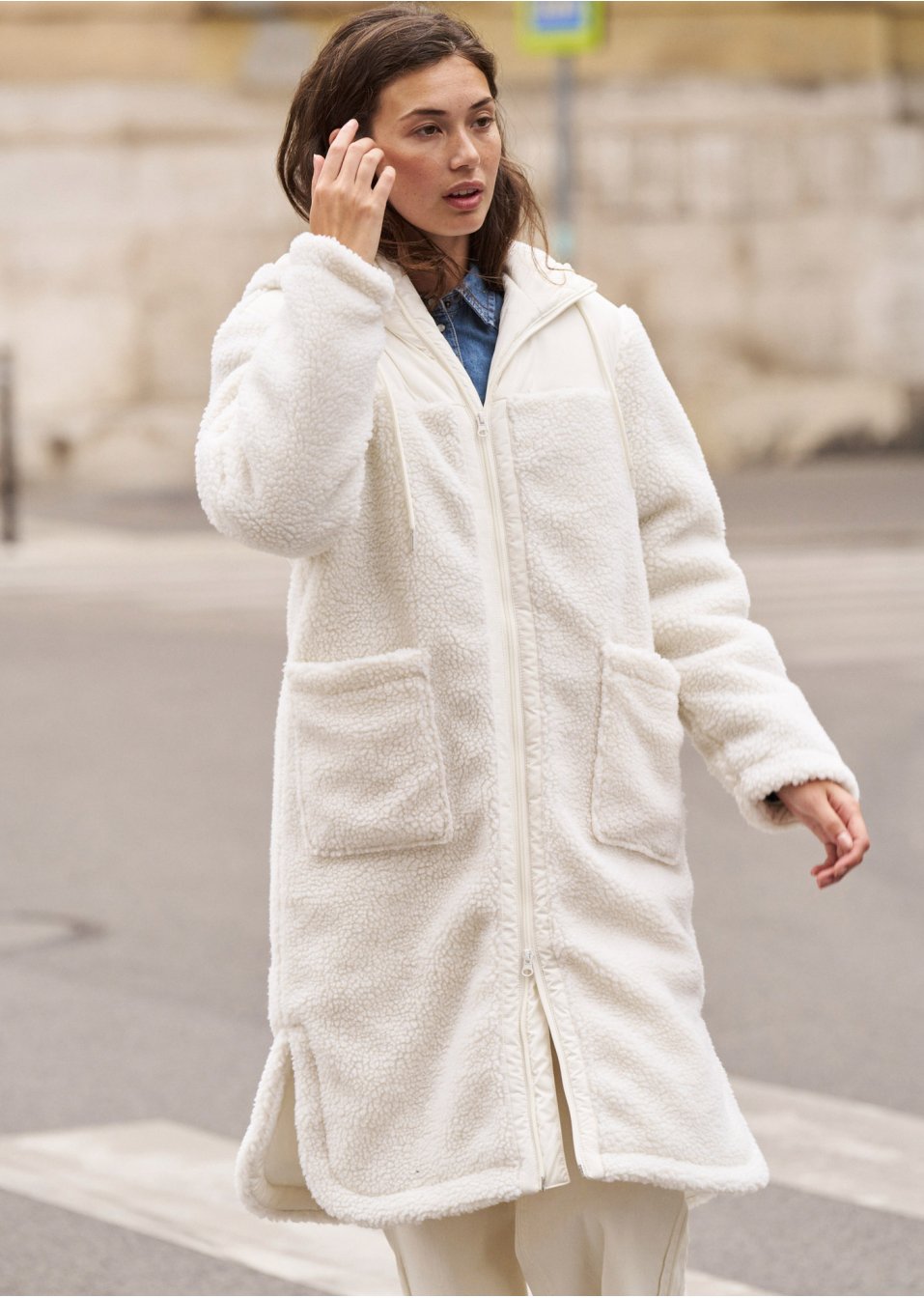 Manteau en peluche
