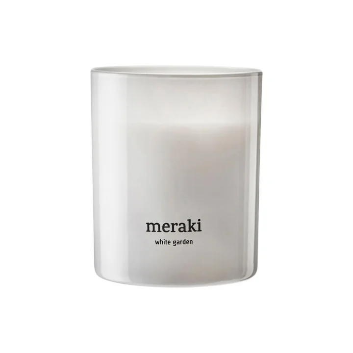 Meraki - Duftkerze, Ø 8 cm, White garden
