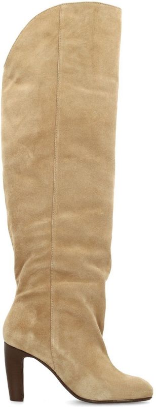Sacha - Hoge Laarzen - Beige - Suède - Met Hak