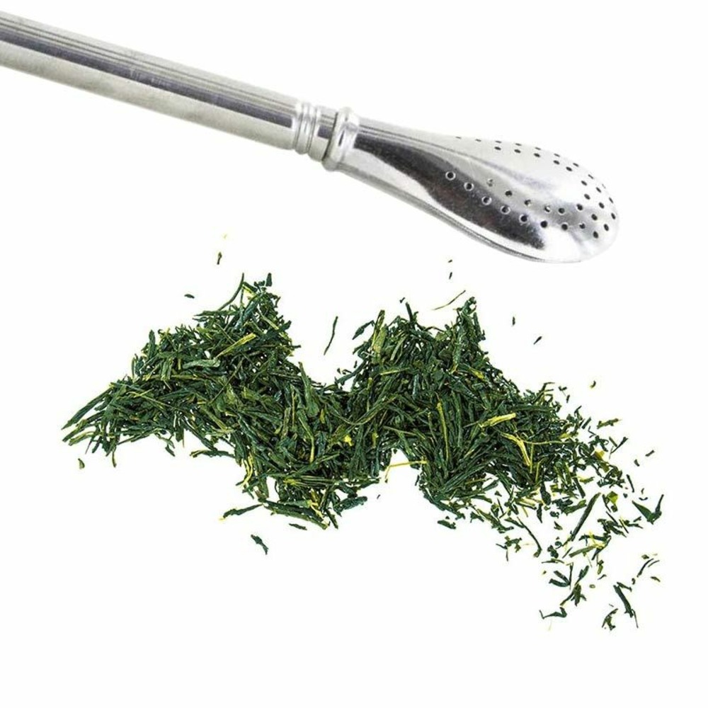 Thé vert gyokuro 50 g + paille inox avec filtre