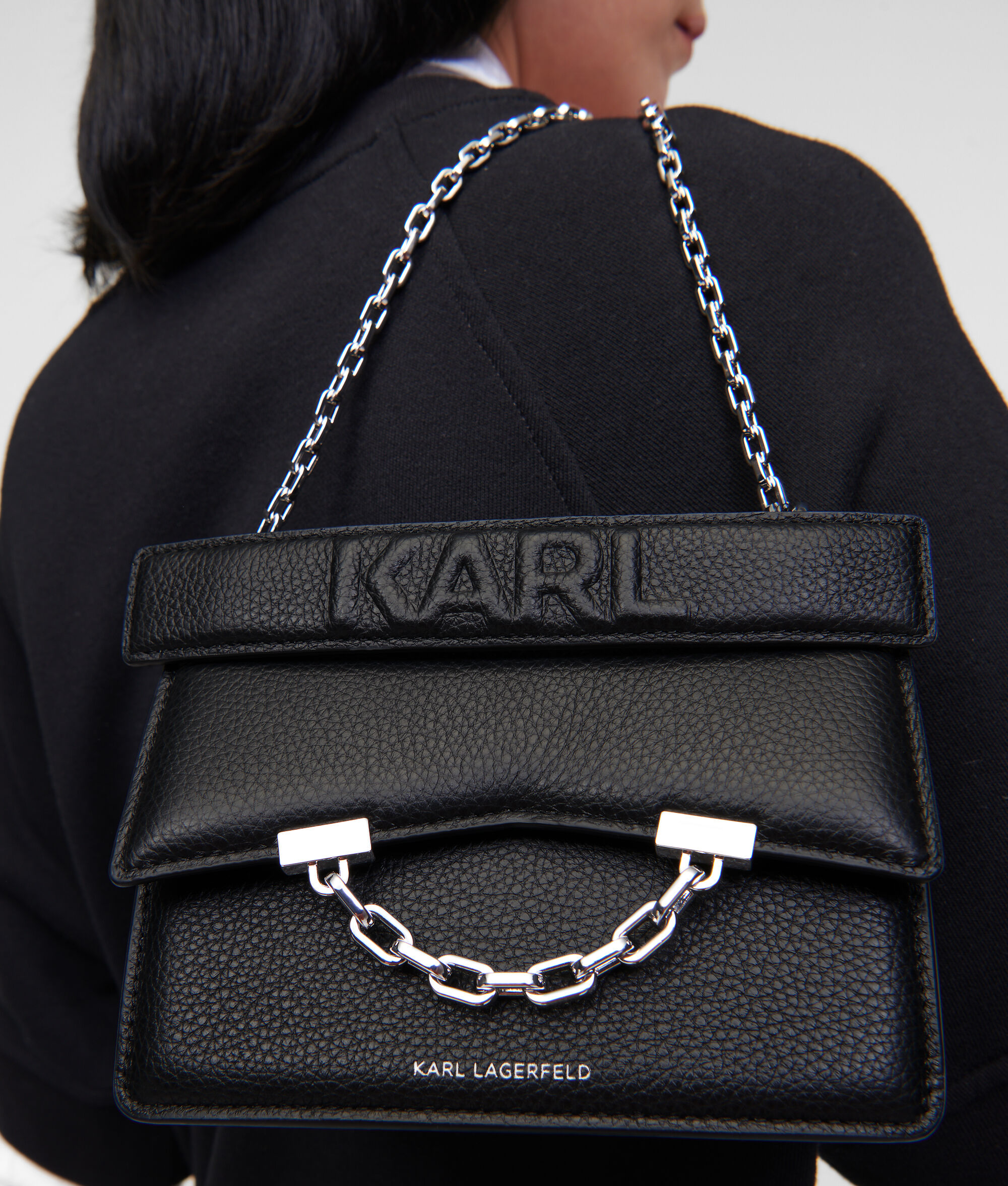 MINI SAC PORTÉ ÉPAULE K/SEVEN EN CUIR GRAINÉ