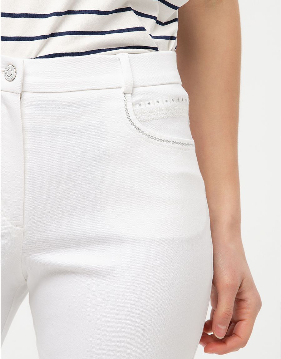 Jean blanc stretch
