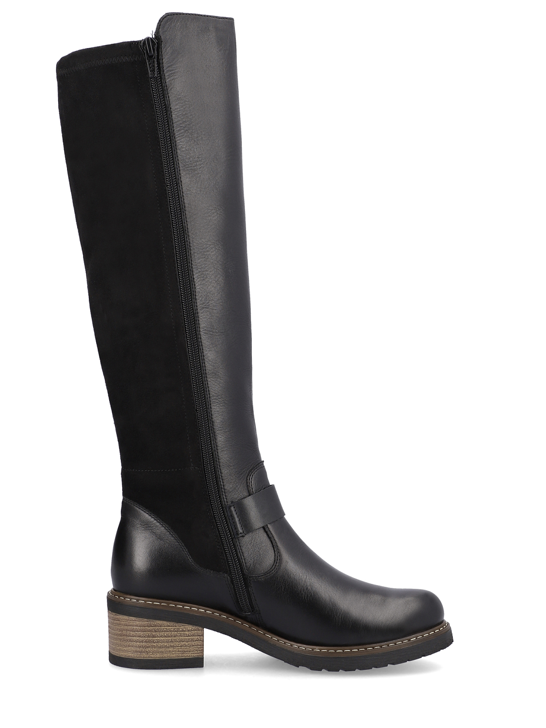 Remonte Leather buckle elastic high boots