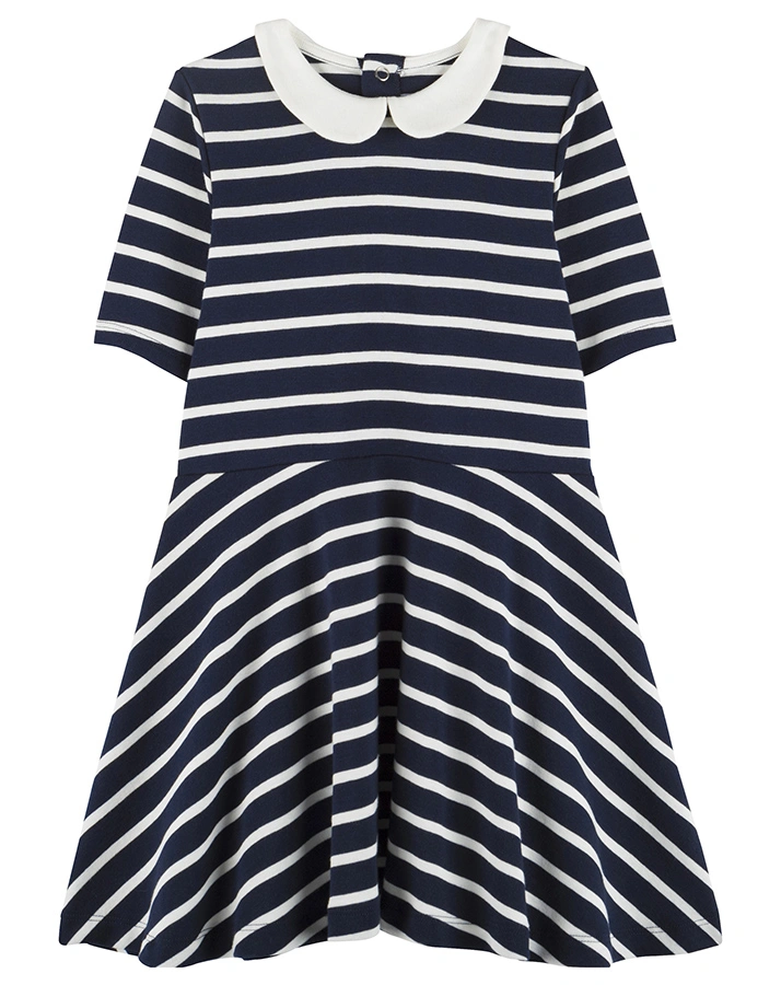 Skater-Kleid PREPPY-CHIC gestreift in dunkelblau