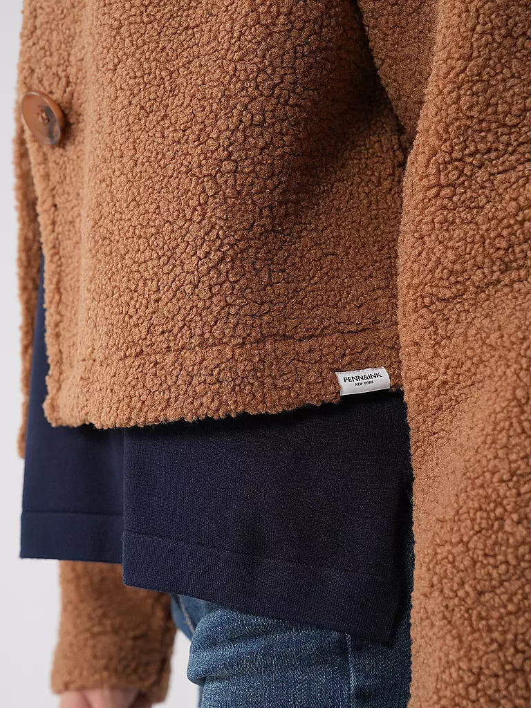 PENN&INK Jacke iin Felloptik camel