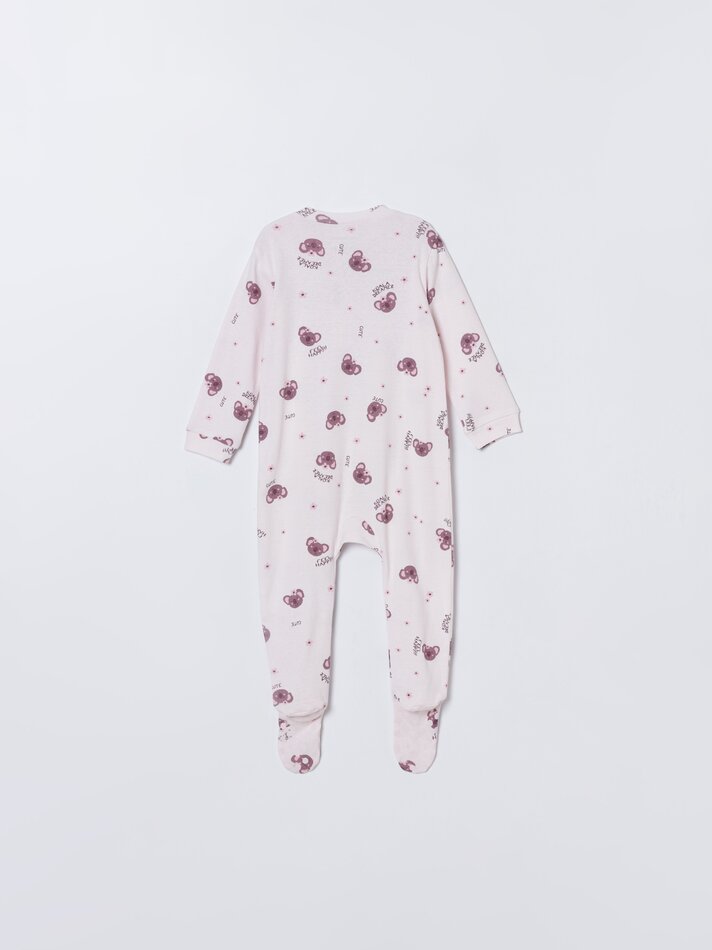 Conjunto com 2 pijamas com zíper - Rosa Claro