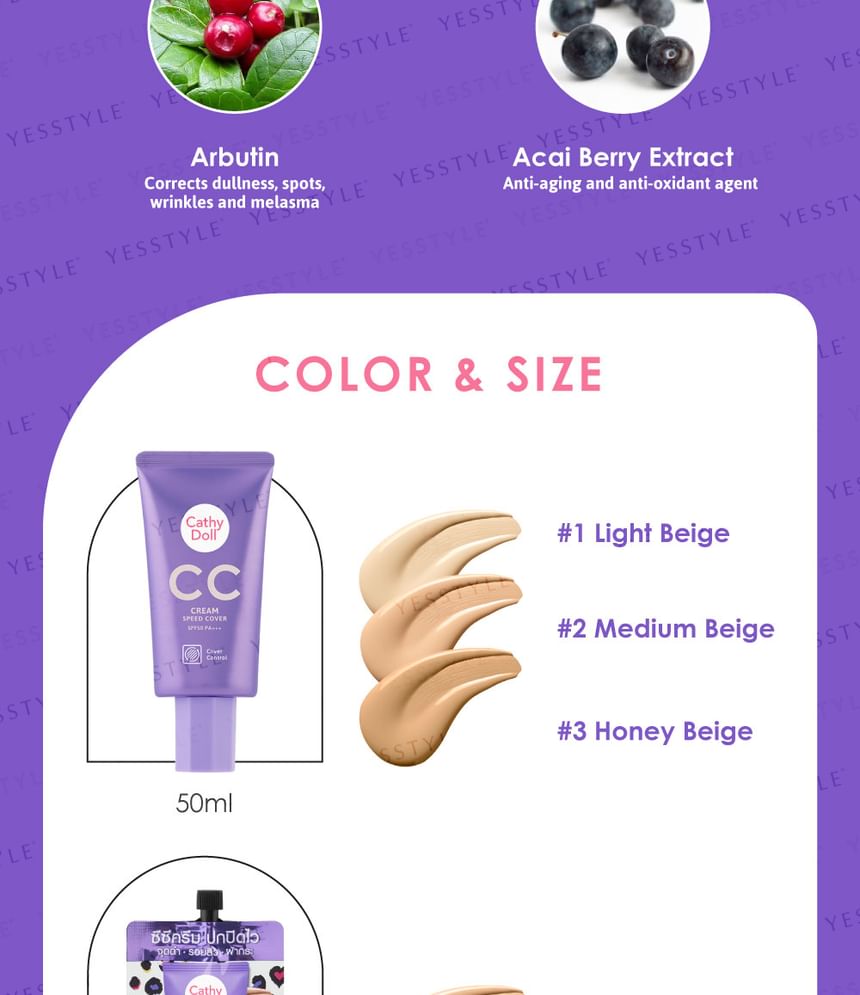 Cathy Doll - CC Cream Speed Cover SPF 50 PA+++