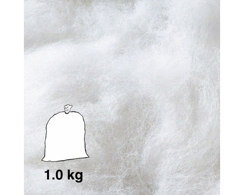 Fijne filterwol 1000 g, wit
