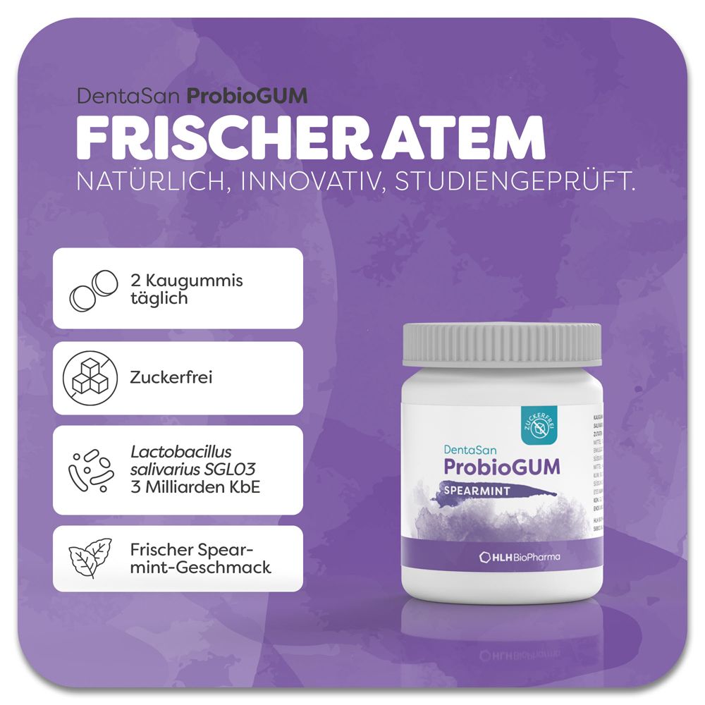 DentaSan ProbioGUM - Probiotischer Kaugummi für die Mundflora