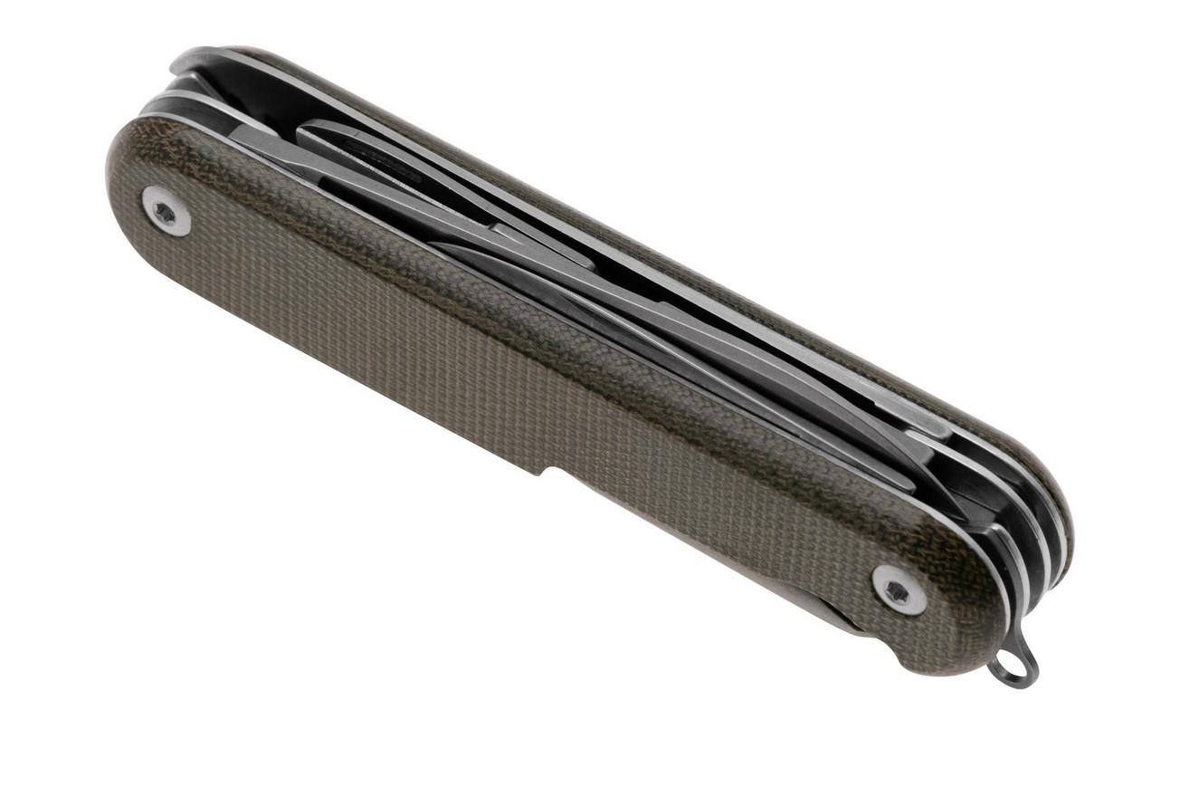 MKM Malga 5 MP05MAG-GC Magnacut Green Canvas Micarta, zakmes