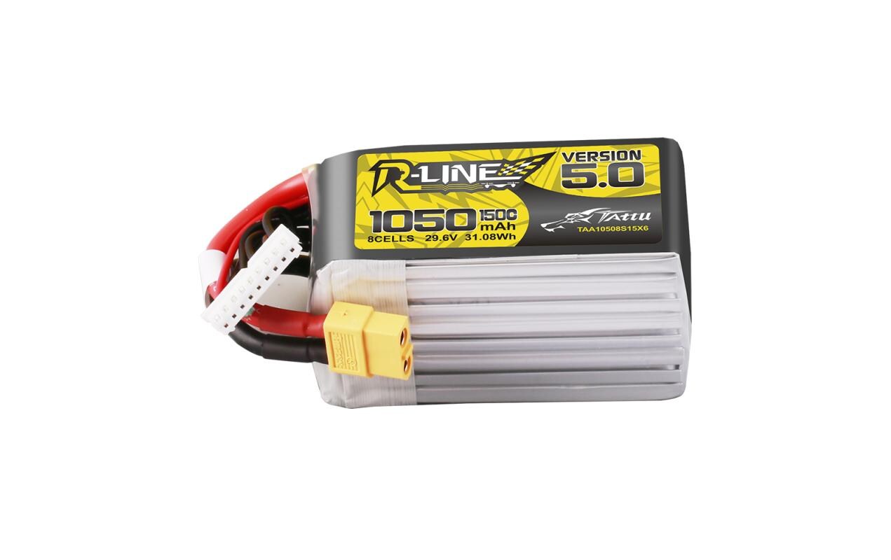RC-Akku LiPo 1050 mAh 29.6 V 150C R-Line V5.08S LiPo Akku für 3-5