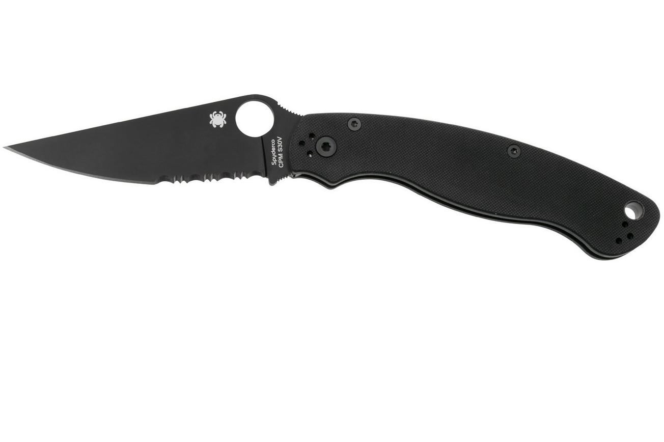 Spyderco Military 2 Black C36GPSBK2 Black G10, partly serrated zakmes