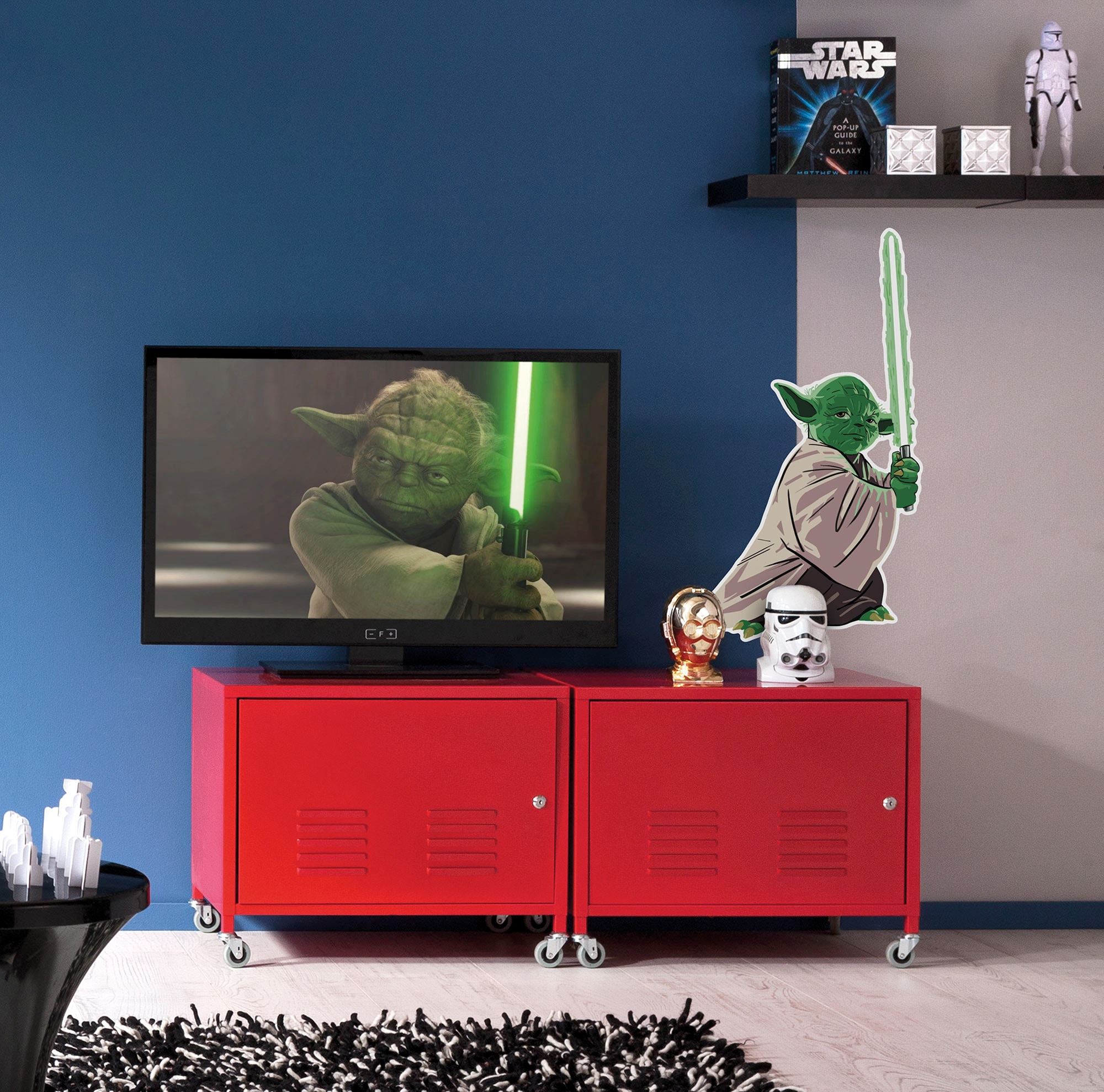 Komar Wandtattoo »Star Wars Yoda training Session« 50 x 70 cm (Breite x Höhe) - Kinderzimmer, Wandsticker